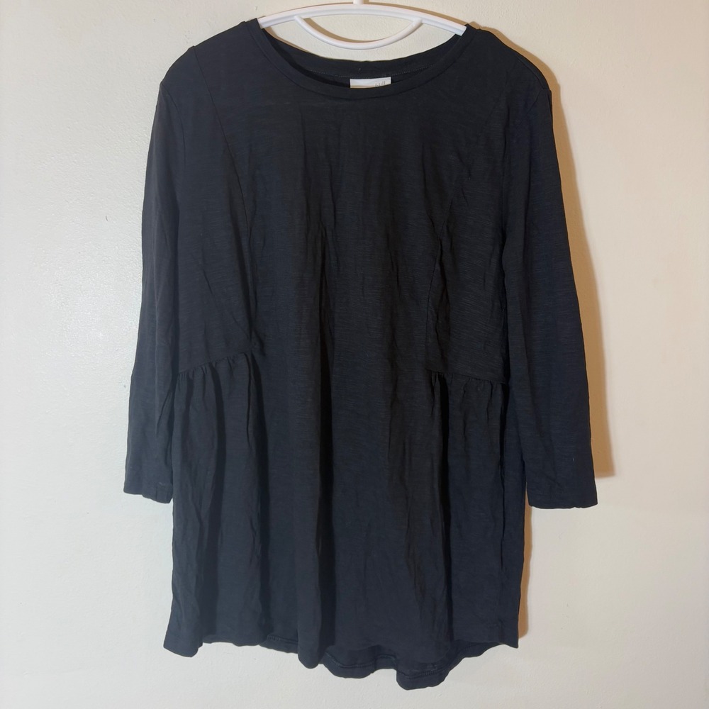 J. Jill Empire Waist Tunic Size Medium‎ Black